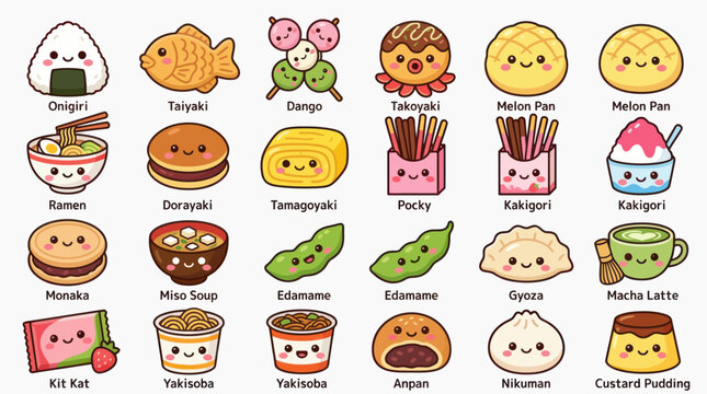 Cute kawaii food collection