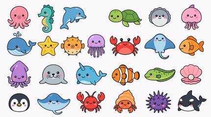 Cute ocean animal collection © Verilux