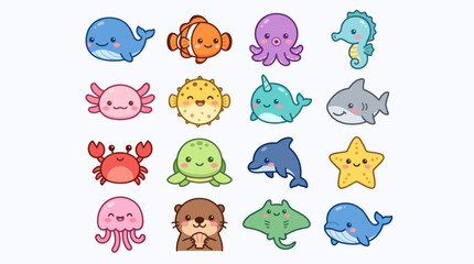 Cute ocean animal collection © Verilux