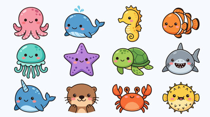 Cute ocean animal collection © Verilux