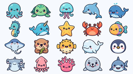 Cute ocean animal collection © Verilux