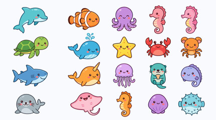 Cute ocean animal collection © Verilux