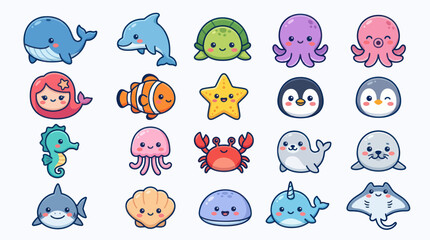 Cute ocean animal collection © Verilux