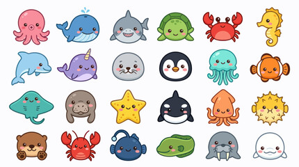 Cute ocean animal collection © Verilux