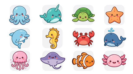 Cute ocean animals collection © Verilux
