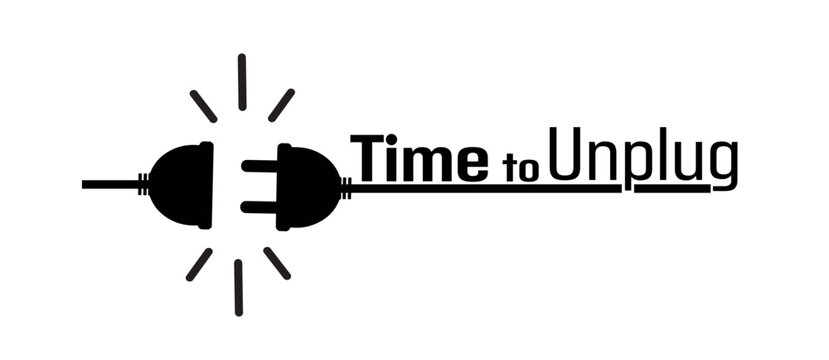 unplug icon on white background