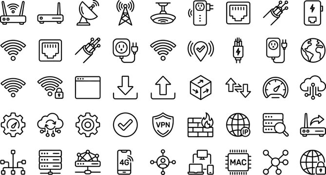 Network and technology icons