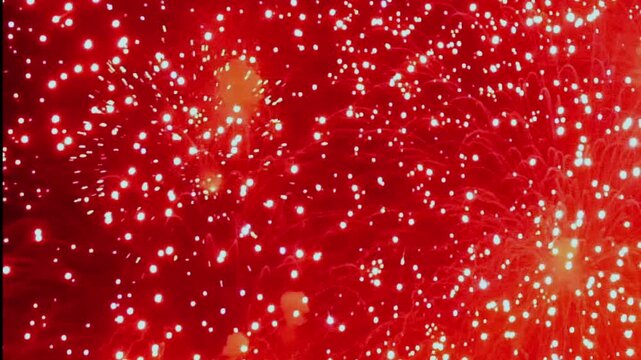 Witness a fantastic fireworks spectacle illuminating the dark winter sky. Enjoy the colorful explosions during the Christmas and New Year festivities. Let the bright sparks evoke joyous memories.