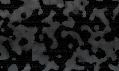 Naklejka premium 汚れや染みのある墨で描いたざらざらの質感の背景で迷彩の模様を意識したデザインで制作した壁紙