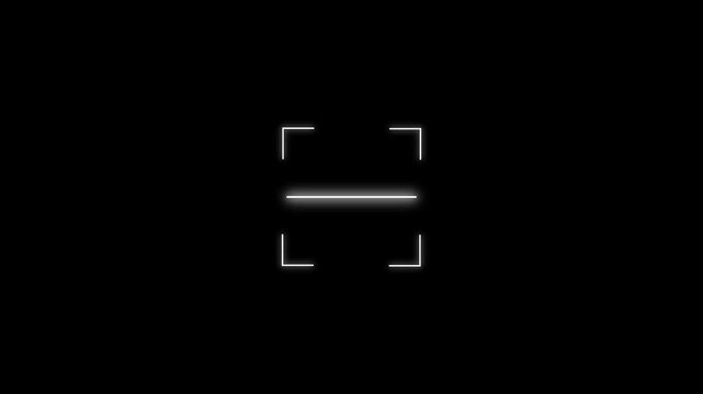 scanner icon animation isolated scanner neon shine icon animation .fingerprint biometric scanning animation. on black background. Animated of fingerprint biometric scanning animation.