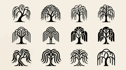 Stylized willow tree icon collection © String