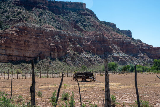 Wagon in the corral