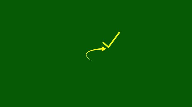 Curved Arrow Motion Graphic on White Background, Minimalist Pointer Icon Animation, Isolated Hand-Drawn Style Arrow 4k stock  video. 