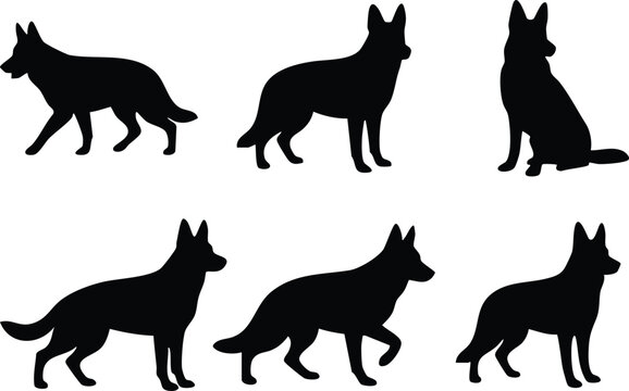 Dog Silhouette Bundle | Premium Black Dog Breed Silhouettes Vector Clipart for Cricut, Laser Cutting & Commercial Use