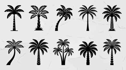 Fototapeta premium Colorful abstract palm tree patterns