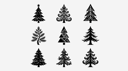 Fototapeta premium Abstract tree mosaic collection