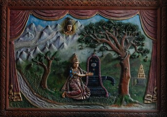 Obraz premium The Ekambareshwaran Temple is the largest and one of the most significant Shaivite temples in the holy city of Kanchipuram, Tamil Nadu, India.