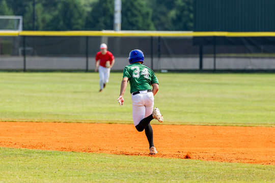 Runner on First base attempts a steal