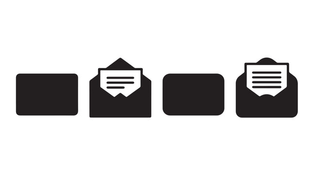 Envelope icons for mail communication stages