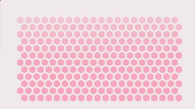 Pink hexagon pattern 4k background, animation, abstract geometric, motion seamless looping, digital