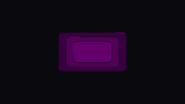 Abstract purple digital pulse background, minimalist geometric motion loop, modern tech interface for creative projects animation 4k