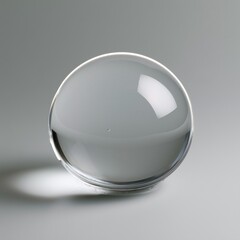Fototapeta premium Backlit hand-blown glass sphere with single trapped bubble