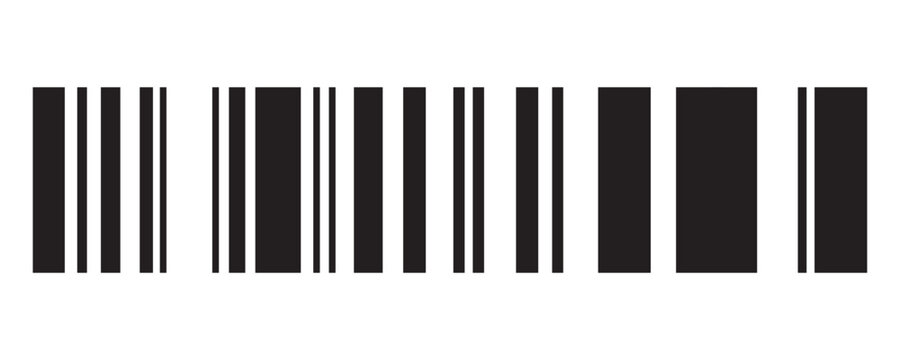 Barcode isolated on white background, Code stripes sticker, Barcode labels, customers qr code, Simple fake bar code, Bar code for web design, Barcode product distribution icon