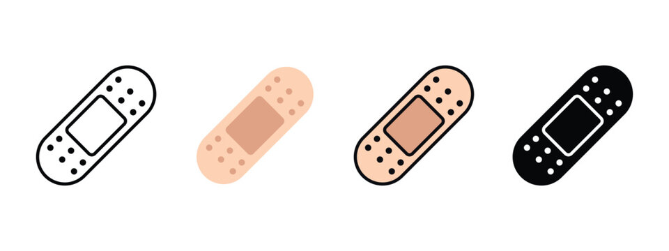 Medical Bandage Treatment Icon for Wound Care and Surgical Recovery Services