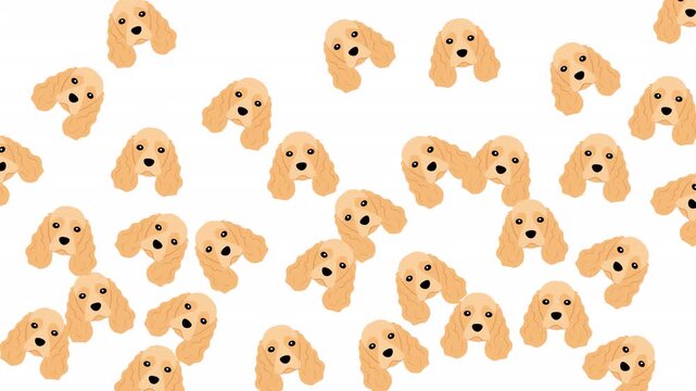 Ideal for dog lovers, pet businesses, and animalrelated designs, featuring charming cocker spaniel head icons on a clean white background.