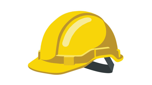 yellow safety helmet isolated on black background with a soft shadow for construction safety or industrial safety themes