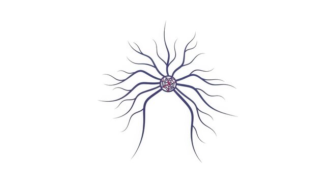 Abstract Neuron Cell Illustration with Branches.