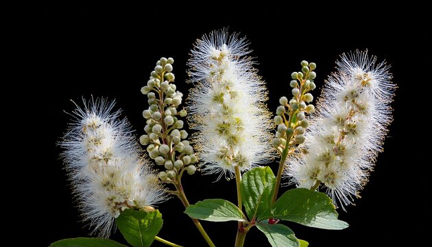White Actaea Racemosa Flowers And Buds Isolated On A Transparent Background Black Cohosh