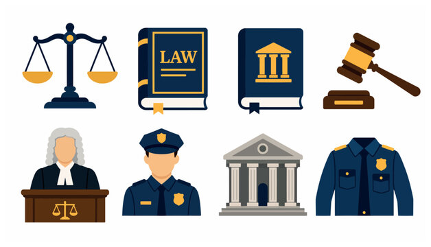 LegalProfessionalsAndSymbolsIllustrationCollection.