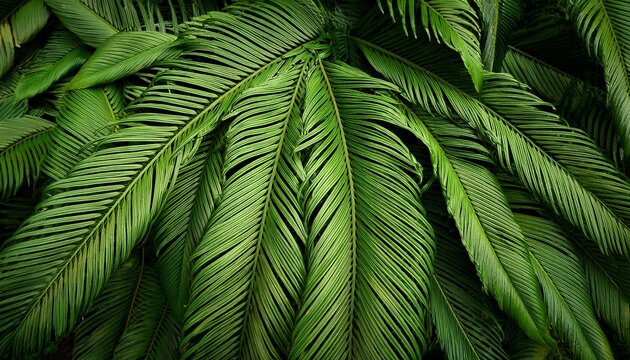 Green Fern Leaf Texture Nature Background Tropical Leaf