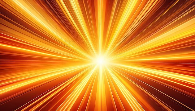 An Abstract Bright Orange And Yellow Background Featuring Motion Rays Of Light And Fire Energy That Create A Glowing Sun Flare Explosion Backdrop