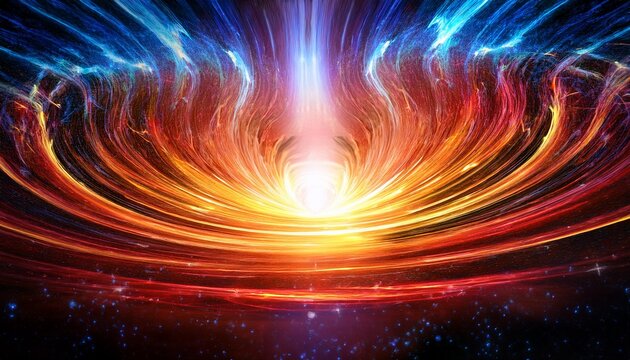 Cosmic Fusion Of Multiverse Radiance A Journey Through Vibrant Concentric Realms Of Light And Energy