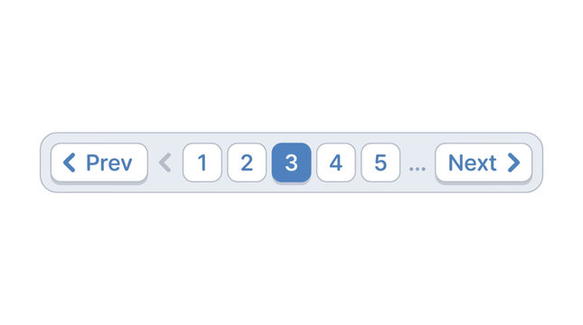 Web Pagination UI Element with Navigation Buttons