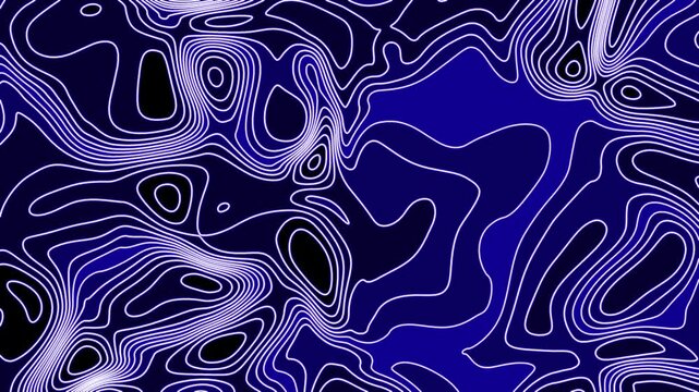 Wavy outline motion graphic background animation. Topographic Lines Animated Abstract Geography Background. Bright Outline Topographic Contour Map concept. 
