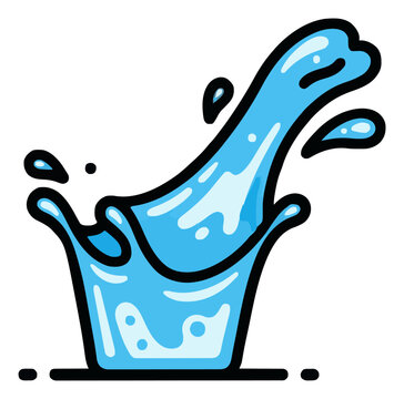 Vodka soda splashing cocktail 3/4 perspective. Generative AI