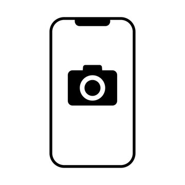 Smartphone screen displaying camera icon