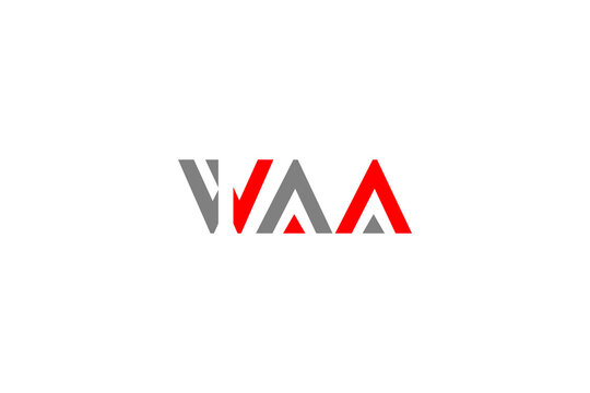 Abstract WAA VAA Monogram Logo: Geometric Triangle Lettermark Icon for Architecture Construction Brand