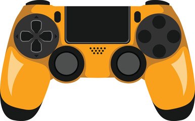 Yellow and Black Game Controller Vector Illustration © Sukma