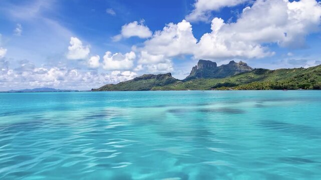 Bora Bora Island, French Polynesia. Aerial view.