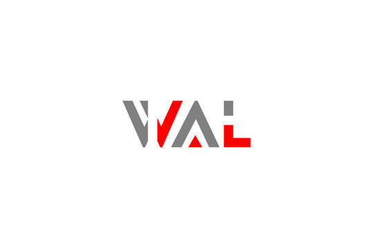 WAL NAL Letter Monogram Logo Vector, Modern Abstract Geometric Typography Brand Identity Emblem Sign