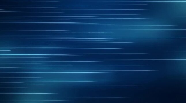 Blue abstract background with light streak motion blur seamless loop digital design, dark gradient, horizontal speed lines, futuristic texture, copy space for SEO, abstract blue light trail pattern