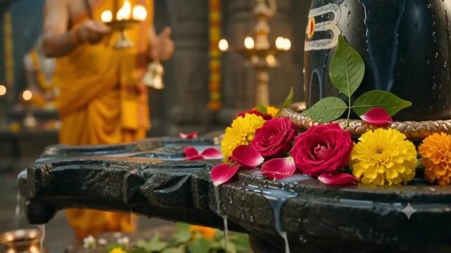Sacred Shivling Water & Milk Drop Darshan &ndash; Mahashivratri, Sawan Shivratri, Navratri Festival Devotional Poster