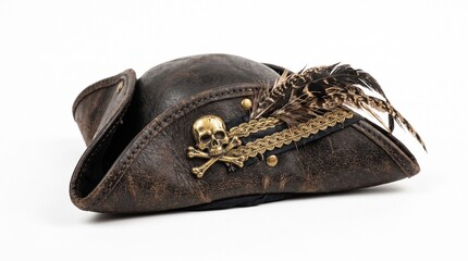 Fototapeta premium pirate hat on white background 