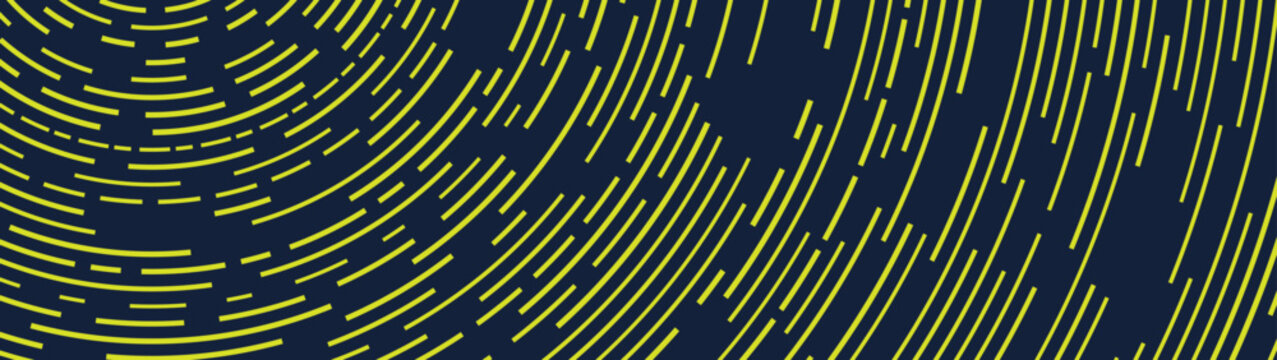 Abstract geometric line texture pattern, dark navy and yellow vector background. Modern minimalist linear waves for branding