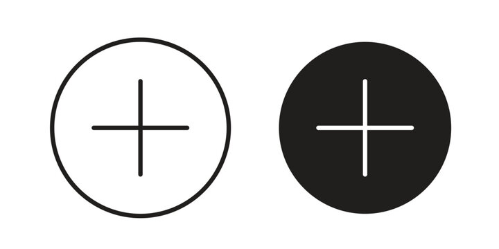 Add icon thin line pictograms group