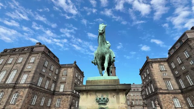 King Frederik VII statue at Christiansborg Palace, Copenhagen, Denmark